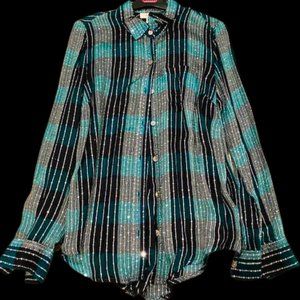 Flannel wit Sequin Detail